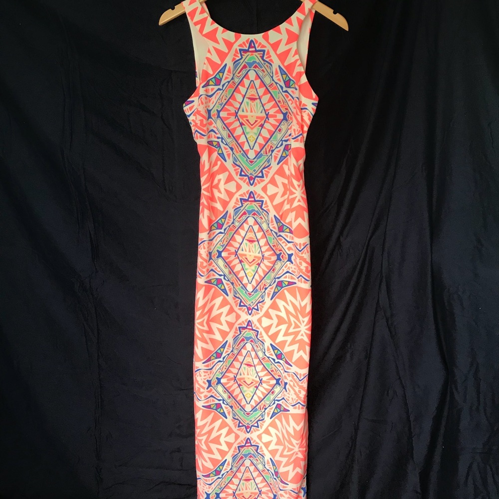Gianni Bini Bright Maxi Dress, Open back